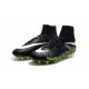 Nouvelles chaussures Nike HyperVenom Phantom II FG Football Crampons Noir Blanc Volt Bleu