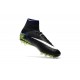 Nouvelles chaussures Nike HyperVenom Phantom II FG Football Crampons Noir Blanc Volt Bleu