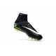 Nouvelles chaussures Nike HyperVenom Phantom II FG Football Crampons Noir Blanc Volt Bleu