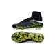 Nouvelles chaussures Nike HyperVenom Phantom II FG Football Crampons Noir Blanc Volt Bleu