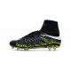 Nouvelles chaussures Nike HyperVenom Phantom II FG Football Crampons Noir Blanc Volt Bleu