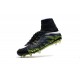 Nouvelles chaussures Nike HyperVenom Phantom II FG Football Crampons Noir Blanc Volt Bleu