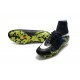 Nouvelles chaussures Nike HyperVenom Phantom II FG Football Crampons Noir Blanc Volt Bleu