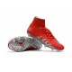 Nouvelles chaussures Nike HyperVenom Phantom II FG Football Crampons Rouge Argent