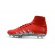 Nouvelles chaussures Nike HyperVenom Phantom II FG Football Crampons Rouge Argent