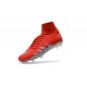 Nouvelles chaussures Nike HyperVenom Phantom II FG Football Crampons Rouge Argent