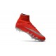 Nouvelles chaussures Nike HyperVenom Phantom II FG Football Crampons Rouge Argent