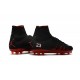 Hommes Nike HyperVenom Phantom II FG Chaussures de football Pas Cher - Jordan Noir Rouge Blanc