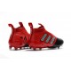 Nouveau Adidas Ace17+ Purecontrol FG/AG Chaussures de Football Blanc Rouge Noir