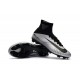 Nouveau Chaussures de Football Mercurial Superfly V FG pour Hommes Argent Noir