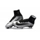 Nouveau Chaussures de Football Mercurial Superfly V FG pour Hommes Argent Noir