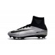 Nouveau Chaussures de Football Mercurial Superfly V FG pour Hommes Argent Noir