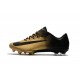 Nouvelles Nike Mercurial Vapor 11 FG Crampons de Football pour Hommes Or Noir 