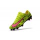 Nike Mercurial Vapor XI Tech Craft FG Chaussures De Foot 2017 Peau de serpent Rose Jaune