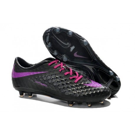 2014/2015 Nike Hypervenom Phantom FG Homme Noir Violet