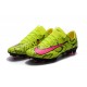 Nike Mercurial Vapor XI Tech Craft FG Chaussures De Foot 2017 Peau de serpent Rose Jaune