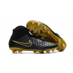 Crampons De Foot Nike Magista Obra II FG Or Noir