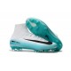 2017 Nouveau Chaussures de Football Mercurial Superfly V FG Blanc Bleu Noir