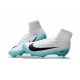 2017 Nouveau Chaussures de Football Mercurial Superfly V FG Blanc Bleu Noir