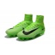 Nouveau Chaussures de Foot Nike Mercurial Superfly V FG Vert Électrique Noir Vert Fantôme