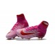 Chaussure de Cristiano Ronaldo Nike Mercurial Superfly 5 Tech Craft FG Rose Blanc Rouge