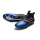 2017 Crampons Football Adidas Ace17+ Purecontrol FG Noir Blanc Bleu