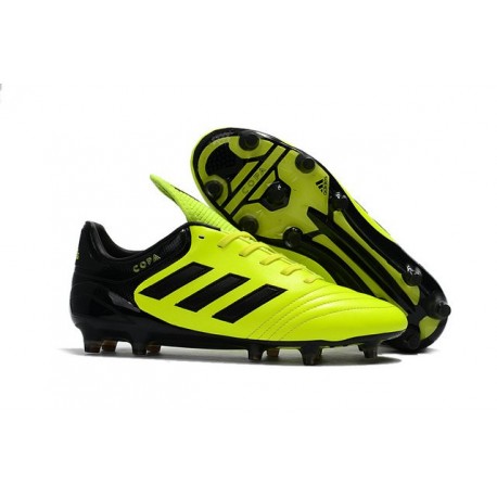 Chaussures de Foot Pas Cher Adidas Copa 17+ FG Jaune Noir