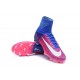 Nouveau Chaussure Foot Nike 2017 Mercurial Superfly V FG Rose Bleu Blanc