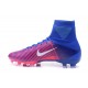 Nouveau Chaussure Foot Nike 2017 Mercurial Superfly V FG Rose Bleu Blanc