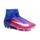 Nouveau Chaussure Foot Nike 2017 Mercurial Superfly V FG Rose Bleu Blanc