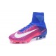 Nouveau Chaussure Foot Nike 2017 Mercurial Superfly V FG Rose Bleu Blanc