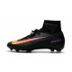 Chaussures de Foot Crampons Nike 2017 Mercurial Superfly 5 FG Noir Orange Violet