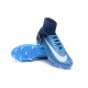 Chaussure de Foot Mercurial Superfly V ACC FG Crampons Foot Nike Bleu Blanc