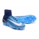 Chaussure de Foot Mercurial Superfly V ACC FG Crampons Foot Nike Bleu Blanc