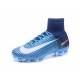 Chaussure de Foot Mercurial Superfly V ACC FG Crampons Foot Nike Bleu Blanc