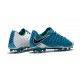 Chaussure de Football a Crampons Nike Hypervenom III FG Blanc Noir Bleu Photo