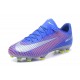 Nike Mercurial Vapor XI FG Argent Bleu Rose Crampon de Foot Pas Cher