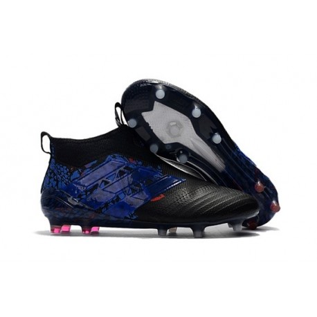 Nouveau Adidas ACE 17+ Purecontrol FG Chaussure de Foot Dragon Noir Bleu