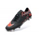 Coupe du monde 2014 Crampons Nike Hypervenom Phantom FG Noir Rouge Pack de Réflexion