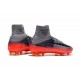 Nouvelle mercurial 2017 - Chaussure de Foot CR7 Mercurial Superfly V FG Pas Cher Gris Cool Hematite Loup