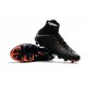 Nouvelle Chaussures de Foot Nike HyperVenom Phantom 3 FG Pas Cher Noir Argent Anthracite