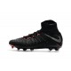 Nouvelle Chaussures de Foot Nike HyperVenom Phantom 3 FG Pas Cher Noir Argent Anthracite