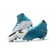 Nike HyperVenom Phantom III FG Chaussures Football Soldes Blanc Noir Bleu Photo