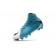 Nike HyperVenom Phantom III FG Chaussures Football Soldes Blanc Noir Bleu Photo