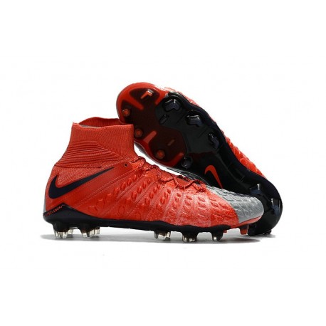 Nouveau Crampon Nike HyperVenom Phantom 3 FG Gris Loup Violet Dynastie Max Orange