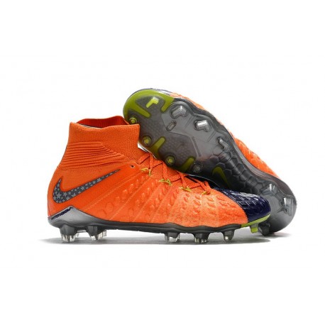 Crampon de Foot Soldes - Nike HyperVenom Phantom III FG Orange Bleu