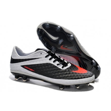 Nouvelle Chaussure Homme Nike Hypervenom Phantom FG Noir Blanc Rouge