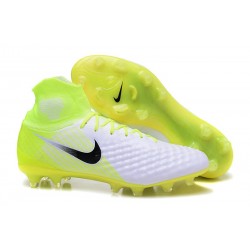 Chaussure de Foot Nike Magista Obra II FG Pas Cher Blanc Noir Volt