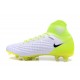 Chaussure de Foot Nike Magista Obra II FG Pas Cher Blanc Noir Volt