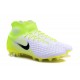 Chaussure de Foot Nike Magista Obra II FG Pas Cher Blanc Noir Volt